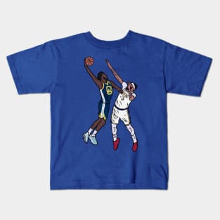 Andrew Wiggins Dunks on Anthony Davis Kids T-Shirt